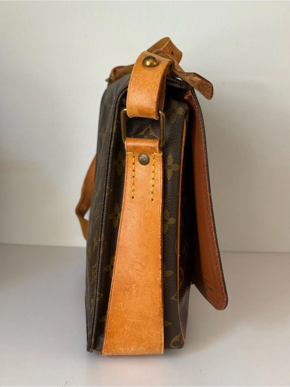 Low start🌟 LOUIS VUITTON Cartouchiere GM Shoulder Bag Monogram 🌟1984 - Picture 16 of 17